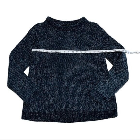 Talbots Chunky Knit Blue Sweater Size M - Picture 5 of 7